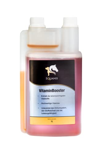 Equanis VitaminBooster | 1l | Flüssige Vitamine für Pferde die zur Immunsystemstärkung beitragen können | Mit verschiedenen Vitaminen und Biotin für Pferde von Equanis