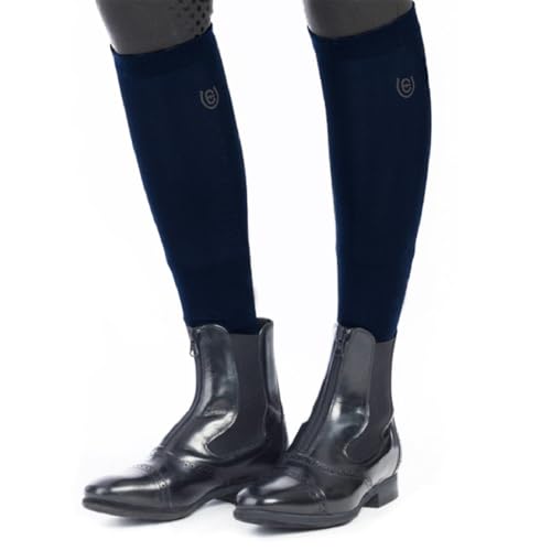 Equestrian Stockholm Kniestrümpfe Bamboo Navy Dunkelblau von Equestrian Stockholm