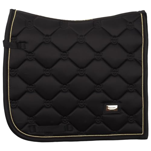 Equestrian Stockholm Schabracke Black Gold Schwarz-Gold - Dressur Full/WB - Schwarz-Gold von Equestrian Stockholm