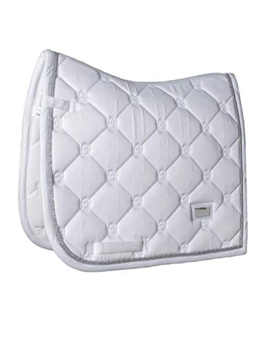 Equestrian Stockholm Schabracke White Perfect Silver - Dressur Full/WB - Weiß-Silber von Equestrian Stockholm