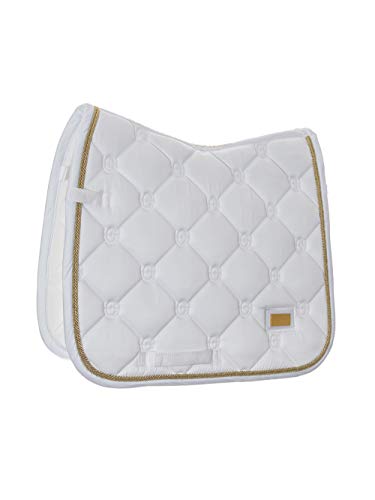 Equestrian Stockholm schabracken Dressur Dressurschabracken (Dressurschabracke Full, White Perfection Gold) von Equestrian Stockholm