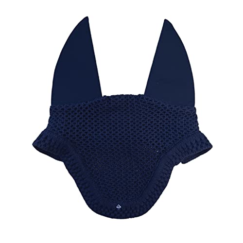 Equetech Pferde Soundless Ear Net Hood Bonnet, Pferde Zubehör - 3 Farben - 3 Größen inkl. großem Pferd (Cob/Horse (M), Marineblau) von Equetech