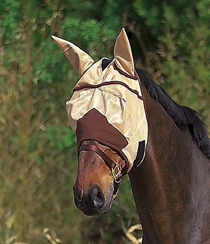 Equi-Theme/Equit'm 400112 Fliegenschutzmaske, Unisex, 400112, Caramel/Brown Piping/Brown Piping, Einheitsgröße von Equi-Theme/Equit'm