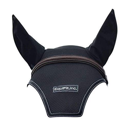 EquiFit Ohrhaube Logo, Pferde Fliegenhaube, Horse, schwarz von EquiFit