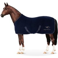 Equinate Abschwitzdecke Nevada aus Fleece mit Widerristpolster und Kreuzbegurtung navy 1,45 m von Equinate