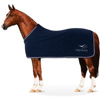 Equinate Abschwitzdecke Springdale aus Polar Fleece mit Widerristpolster und Zierkordeln navy 1,25 m von Equinate