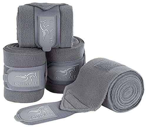 Equinate Fleecebandagen Harmony 4er Set in vielen Farben Bandagen Fleece Grau Pferd von Equinate