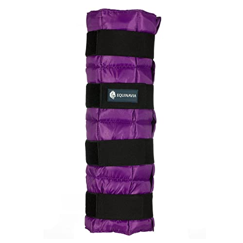 Equinavia Cool Relief Therapie-Eisbeinbandagen für Pferde, Gel-Pack mit verstellbaren Trägern, 41,9 x 39,4 cm, Einzelbett, Violett – Einheitsgröße von Equinavia