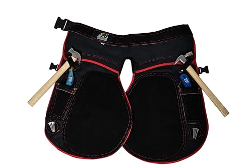 Equine Care Damen Hufschürze – Leder & Segeltuch Chaps 58,4 cm – unverzichtbare Ausrüstung für Pferdeschuhen von Equine Care