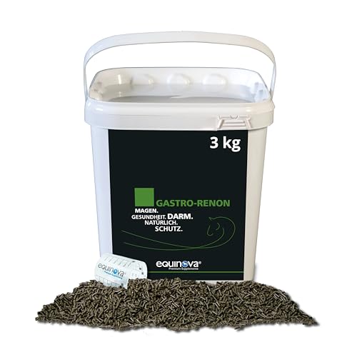 Equinova® GASTRO-RENON | Ergänzungsfuttermittel für Pferde mit Spirulina, Hagebutte und Anis | Unterstützung bei magenempfindlichen Pferden | akut und präventiv | 3 kg von Equinova