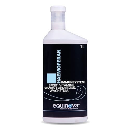 equinova® HAEMOFERAN Liquid | Ergänzungsfuttermittel für Pferde mit erhöhtem Nährstoffbedarf | Sportpferd, Wachstumsphase, Rekonvaleszenz | wasserlösliche Vitamine und Spurenelemente | 1 l von Equinova