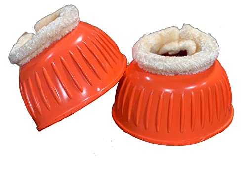 Equipride Gummistiefel mit Kunstpelz, gefüttert, Größe XXL, Größe S, Orange von Equipride