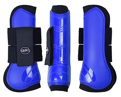 Equipride QHP Tendon Boots Pferde 14 tolle Farben Größe Sheland – Pony – Full (Pony, Kobaltblau) von Equipride