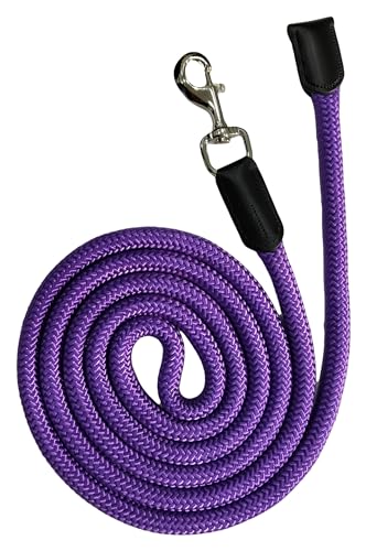 „Equipride“ Luxus-Pferde-Führleine für Halfter mit Leder 18 mm dick (Lila) von "Equipride