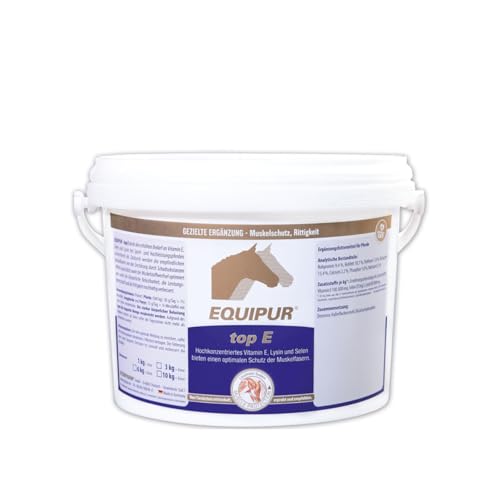 Equipur Vetripharm top E | 3 kg | Ergänzungsfuttermittel für Pferde | Unterstützung für Sport- und Hochleistungspferde | Mit Vitamin E, Selen und Lysin | Muskelstoffwechsel von Equipur