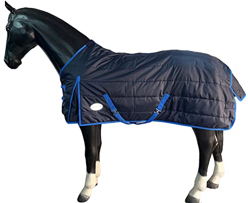 210D Stalldecke Pferdedecke Winterdecke Standard Neck 200G Füllung Navy 150cm von Equitack