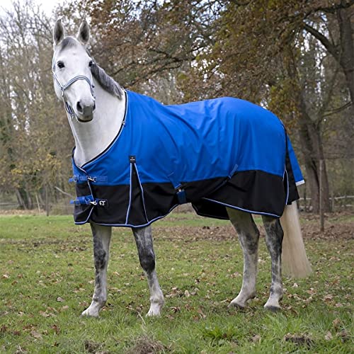 Stalldecke TYREX 1200D AISANCE EquiTheme blau/schwarz 135cm von Equitheme