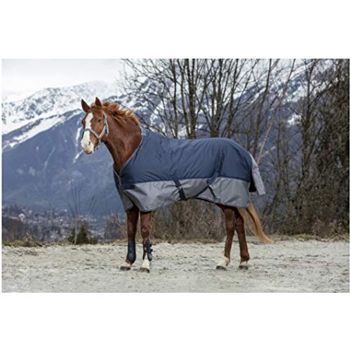 Winterdecke 50g Füllung 600D TYREX EquiTheme Marineblau/grau 105cm von Equitheme