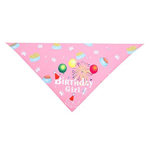 EraAja Pet Birthday Hundelätzchen Haustierzubehör Handtuch Mode Haustierzubehör Hundehalsband Mit Namen (Pink, One Size) von EraAja