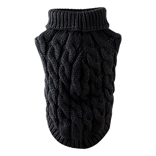 EraAja Stock Show Haustierbeine Gelenkwärmer Winterwarme Knieschützer für Haustiergelenke Atmungsaktive, weiche, Bequeme Strickwaren Hundedaunenmantel (Black, XL) von EraAja