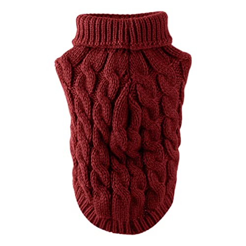 EraAja Stock Show Haustierbeine Gelenkwärmer Winterwarme Knieschützer für Haustiergelenke Atmungsaktive, weiche, Bequeme Strickwaren Hundedaunenmantel (Red, XL) von EraAja