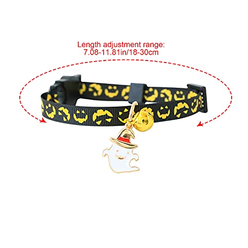 Und Halloween Halloween Haustier für Haustier mit Sicherheitshalsband Liebhaberschnalle Geschenk Kleine Glocke Haustierhalsbänder Hundehalsband Kaufen (Black, M) von EraAja