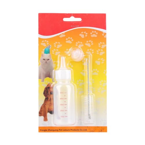 Erconsso Fütterungsflasche für Katzenbabys - 50ml Welpen Milchfläschchen Set - Tränke mit Reinigungsbürste für Reisen Camping und täglichen Gebrauch für Katzen Kaninchen Hamster Frettchen Erconsso Fütterungsflasche für Katzenbabys - 50ml Welpen Milchfläschchen Set - Tränke mit Reinigungsbürste für Reisen Camping und täglichen Gebrauch für Katzen Kaninchen Hamster Frettchen von Erconsso