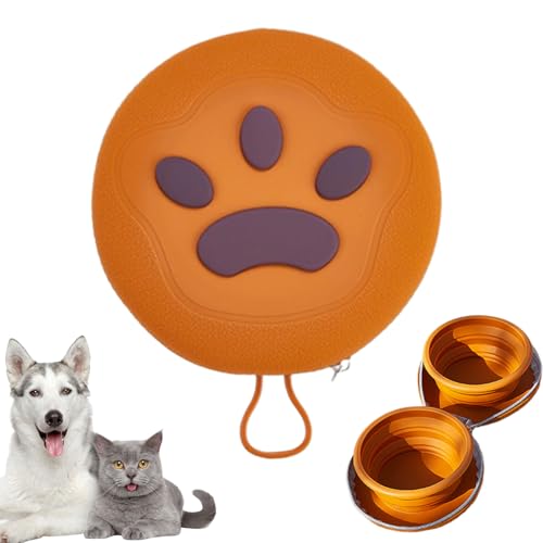 Erconsso Hunde Reisenapf,Klappbarer Fressnapf Für Unterwegs - Faltbarer 2 In 1 Silikon Hundenapf Für Camping Und Wanderungen Erconsso Hunde Reisenapf,Klappbarer Fressnapf Für Unterwegs - Faltbarer 2 In 1 Silikon Hundenapf Für Camping Und Wanderungen von Erconsso