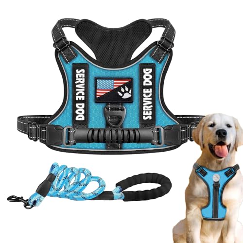 Erconsso Hundegeschirr, reflektierende Hundeweste, einfache Kontrolle, für Outdoor-Aktivitäten, Nachtspaziergänge, Wandern, Training von Erconsso