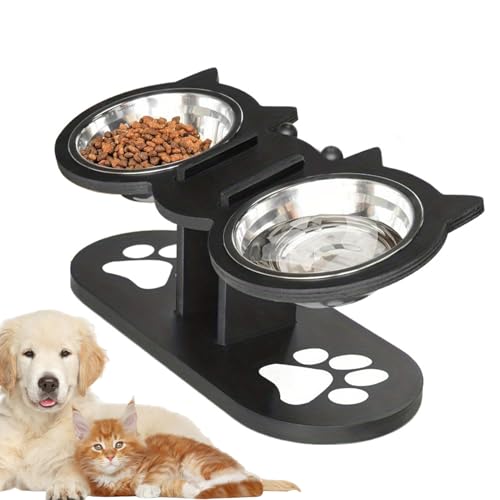 Erconsso Katzenfutter Und Wassernapf Set - Verstellbares Hundenapf Set Auch Für Hunde,Haustierzubehör Für Täglichen Gebrauch Kitten Welpen Ältere Tiere Mehrkatzenhaushalte Innen- Und Außenbereich Erconsso Katzenfutter Und Wassernapf Set - Verstellbares Hundenapf Set Auch Für Hunde,Haustierzubehör Für Täglichen Gebrauch Kitten Welpen Ältere Tiere Mehrkatzenhaushalte Innen- Und Außenbereich von Erconsso