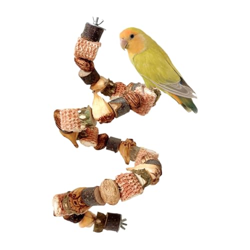 Erconsso Papageienspielzeug, Vogelkauspielzeug | Holzblockblöcke für Vogelkauen | Shotet Cage Accessoires, Cockatiel -Futterspielzeug, Kletterleitern, Kakaduspielzeug für Innenräume von Erconsso