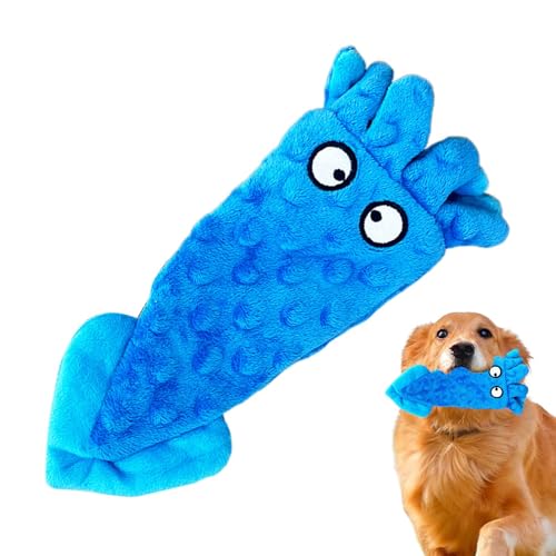 Erconsso Squid Hundespielzeug, 24,9 cm, bunt, interaktives Kauspielzeug, Stofftiere, Hundespielzeug, niedliches interaktives Hundespielzeug für den Innenbereich von Erconsso