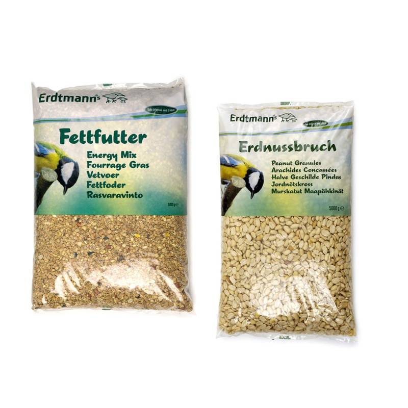 Erdtmann´s Fettfutter 5kg + energiereicher Erdnussbruch 5kg von Erdtmann's