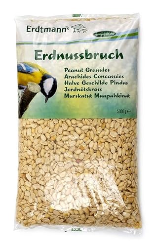 Erdtmanns Erdnussbruch 3 x 5 kg | Geeignet für alle Jahreszeiten | Ohne Schalenrückstande | Saubere Futterstelle von Erdtmann's