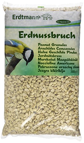 ERDTMANNS - Erdnussbruch I Keine Schalenrückstände I Delikat an der Futterstelle I Schnabel gerecht zugeschnitten I Gelungene Abwechslung I Auch für Eichhörnchen geeignet, (1 x 2.5 kg) von Erdtmann's