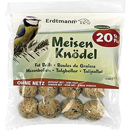 Erdtmanns 20 Meisenknödel ohne Netz im Polybeutel, 1er Pack (1 x 1600 g) von Erdtmanns