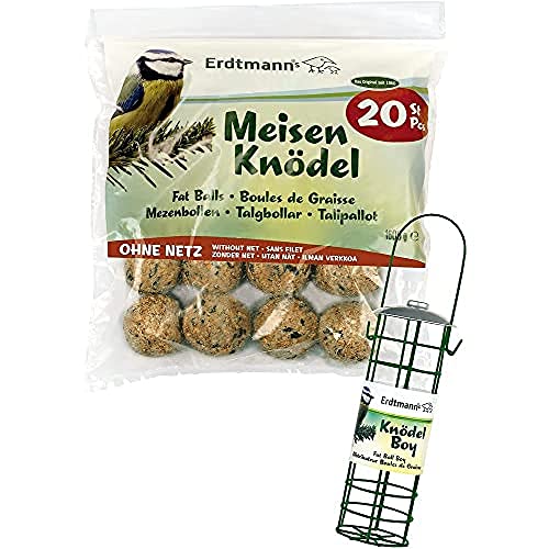 Erdtmanns 20 Meisenknödel ohne Netz plus 1 Knödelboy, 1er Pack (1 x 1700 g) von Erdtmann's