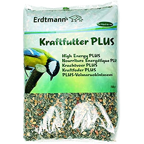 Erdtmanns Kraftfutter Plus I Kraftpaket für Wildvögel I Vielfältige Futtermischung I Angereichert mit Vitaminen I Flexibel einsetzbar I Leckerbissen von Erdtmanns