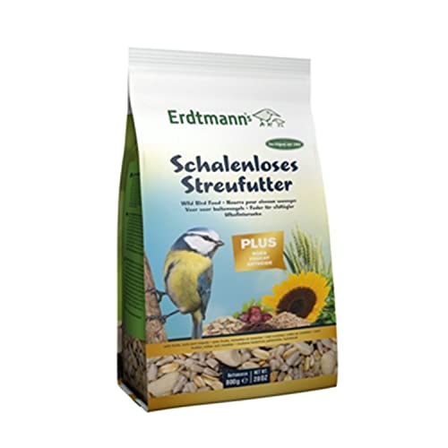 Erdtmanns Schalenloses Streufutter PLUS im Standbeutel, 1er Pack (1 x 800 g) von Erdtmanns