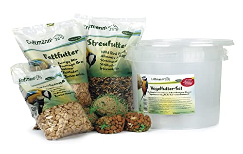 Erdtmanns Vogelfutter-Set im Plastikeimer, 1er Pack (1 x 2.8 kg) von Erdtmanns