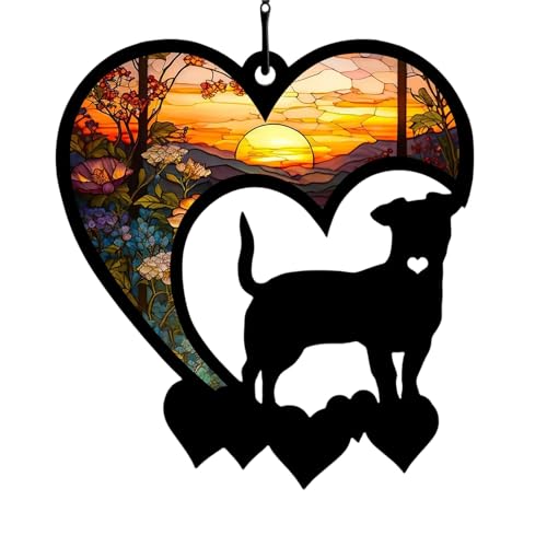 Gedenkgeschenk für Hunde zum Verlust des Hundes, Beileidsgeschenk für Hundeliebhaber, Regenbogenbrücke, Gedenkgeschenk, Sonnenfänger für Zuhause, Garten, Wand, Fenster, Trauergeschenk von Erice