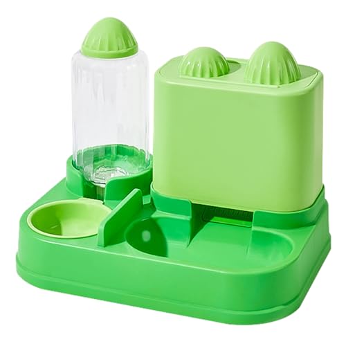 Mangeoirs Et Abreuvoirs Pour Chats, 2 in 1 Biene/Kaktus Haustiere Wasser und Futternapf Set, Gamelle, Chat Accessoire, Kapazität Automatische Katzen-Futterspender Schwerkraft-Futterspender und von Erice