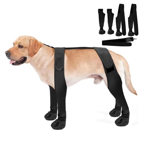 Strapsstiefel für Hunde, wasserdichte Pfotenschutz, weiche Welpenstiefel, Hunde-Leggings, rutschfeste Hundewinterschuhe, verstellbare Booties für Hundepfoten, schützt vor heißem, kaltem, nassem Wetter von Erice