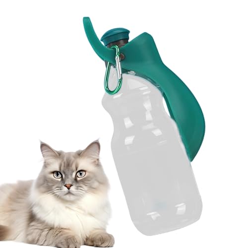 EsEico Hundewasserflaschen zum Spazierengehen, tragbare Hundewasserflasche | Reisewassernapf für Welpen mit faltbarem Trinkbecher - 450 ml praktischer Wasserspender für Hunde, auslaufsicherer von EsEico