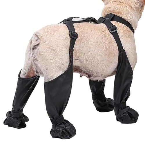 Hundeschuhe, Hundestiefel, Outdoor-Pfotenschutz, Hunde-Regenstiefel, Pfotenschutz Mit Weicher Sohle, Wasserdichte Hundestiefel Mit Verstellbarem Kordelzug, Atmungsaktiver Hundepfotenschutz Für Den Win von EsEico