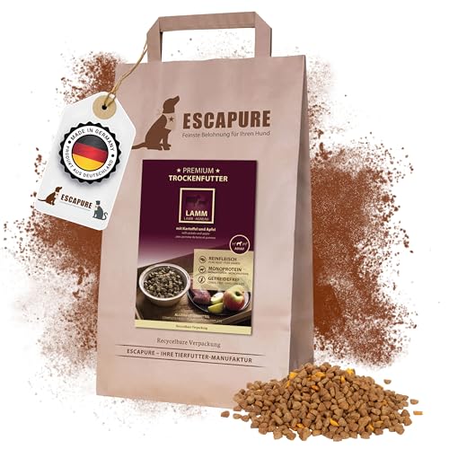 ESCAPURE Hunde Trockenfutter | Lamm verfeinert mit Kartoffel und Amarant | Frei von Getreide | 1,5 Kg von Escapure