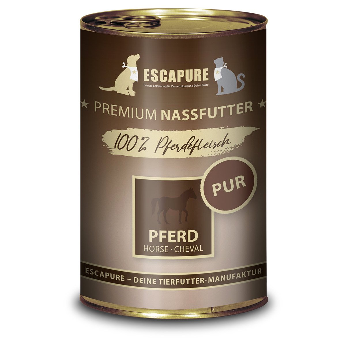 ESCAPURE Nassfutter Pferd PUR 24x400g von Escapure