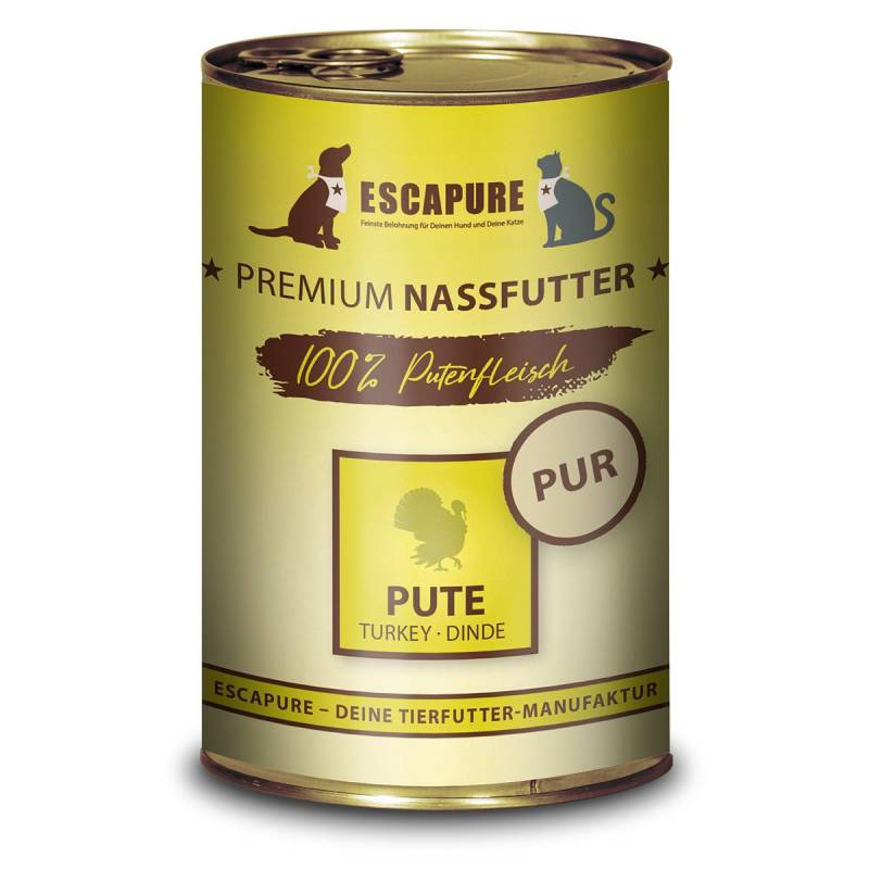 ESCAPURE Nassfutter Pute PUR 24x400g von Escapure