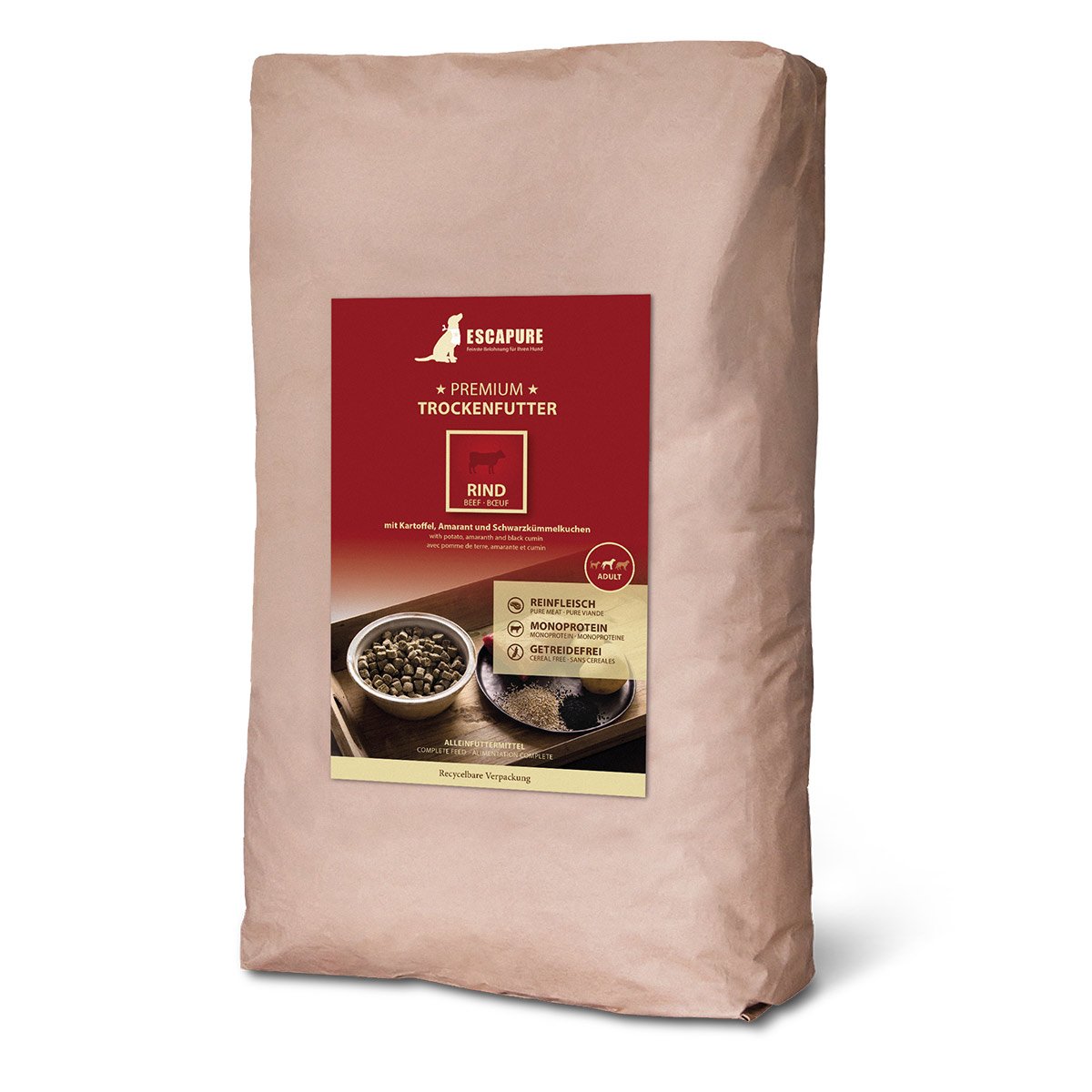 ESCAPURE Rind Premium Trockenfutter 12kg von Escapure