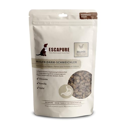 Escapure Hähnchen Magen-Darm Schmeichler für Hunde – Natürlicher Verdauungssnack, 150g – Getreidefrei, leicht verdaulich, hypoallergen – Schonende Rezeptur, ideal für empfindliche Hunde von Escapure